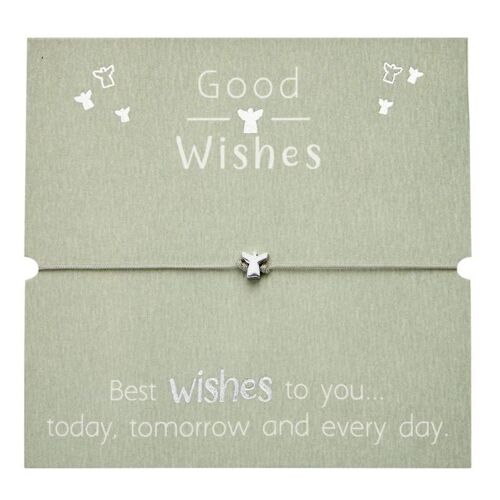 Bracelet-"Good Wishes"-Stainless St.-Angel