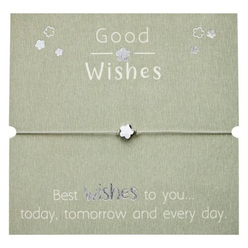 Bracelet-"Good Wishes"-Stainless St.-Heart