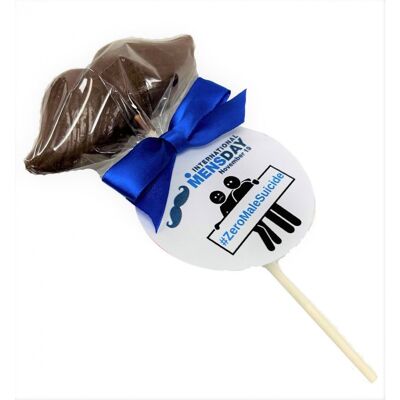 Internationaler Männertag – Milchschokolade-Schnurrbart-Lollipop