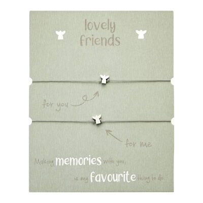 Bracelets-"Lovely Friends"-Stainless St.-Angel