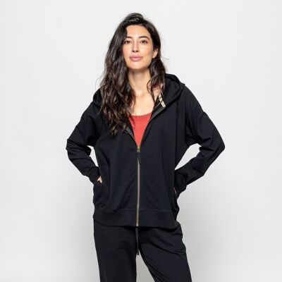 HOODIE AUS BIO-BAUMWOLLE KOLL FAIR TRADE SCHWARZ