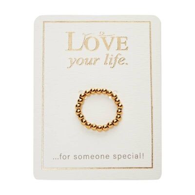 Ring-"Love Your Life"-Gold Pl.