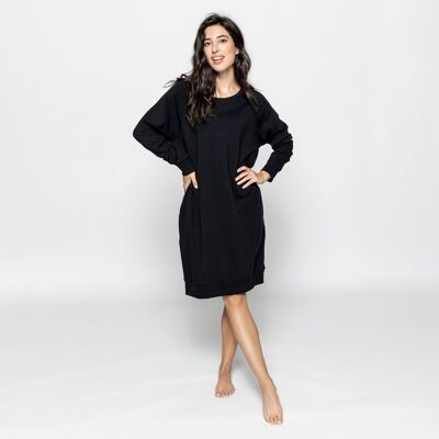 ORGANIC COTTON DRESS SOE FAIR TRADE BLACK