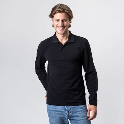 ORGANIC COTTON POLO MAN FAIR TRADE BLACK