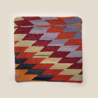 Cojín turco Oyku - Reciclado de alfombras antiguas, 40x40cm, lana