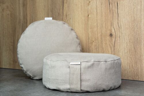 Meditationcushion Natural, combination linen with cotton with a soft touch