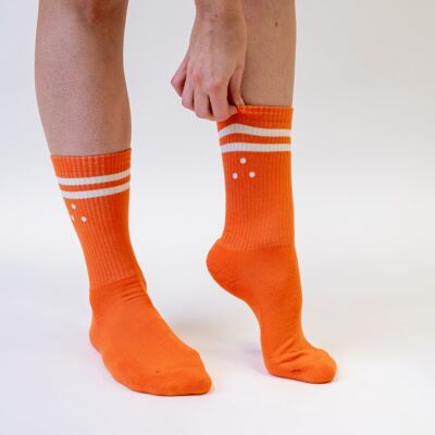 COTTON CREW SOCKS ORANGE