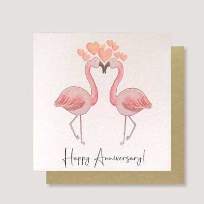 Flamingos-Jubiläumskarte