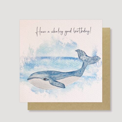 Whale birthday card