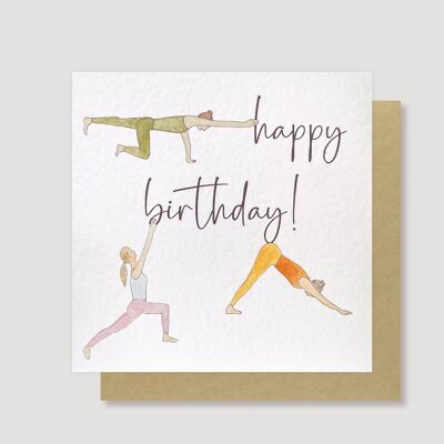 Yoga birthday card