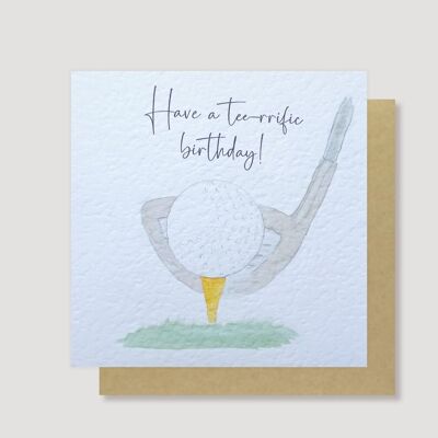 Carte d'anniversaire golfeur