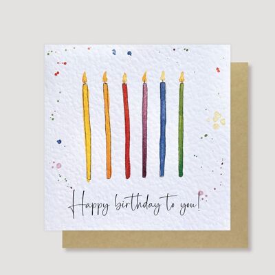 Geburtstagskarte mit Kerzen