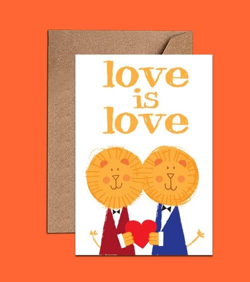 Love is Love Pride Gay Love Card - WAC18566
