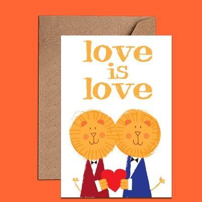 L'amour est la fierté d'amour Carte d'amour gay - WAC18566