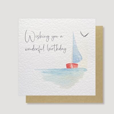 Sailing Boat birthday card