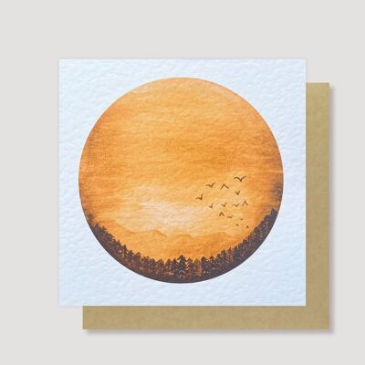 Carte Coucher de soleil dans le désert