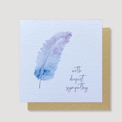 Feather sympathy card