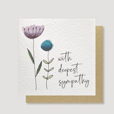 Elegant Flowers sympathy card