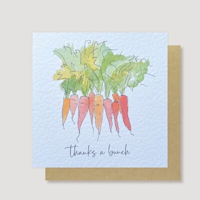 Gracias una tarjeta de manojo de zanahorias