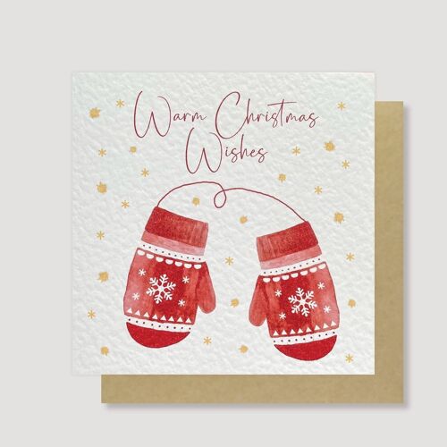 Warm Christmas Mittens card