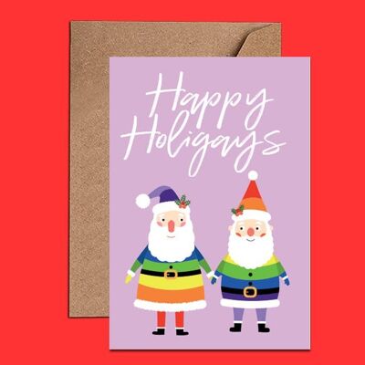 Cartolina di Natale per le vacanze di Happy Holigays - WAC18560
