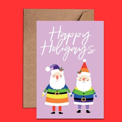 Tarjeta navideña Happy Holigays Holiday - WAC18560