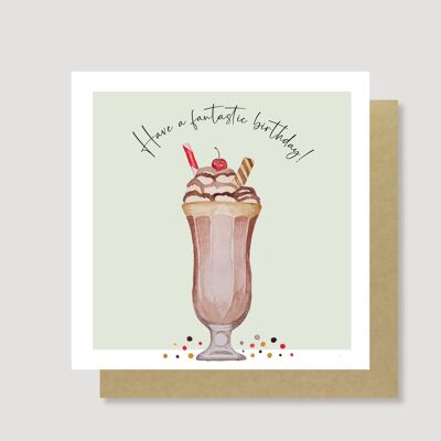 Ice cream sundae birthday card