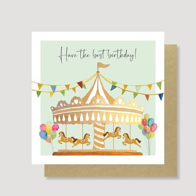 Carousel birthday card