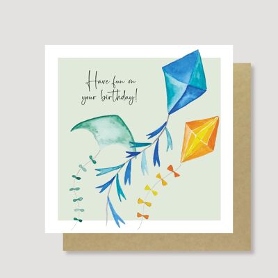 Kites birthday card