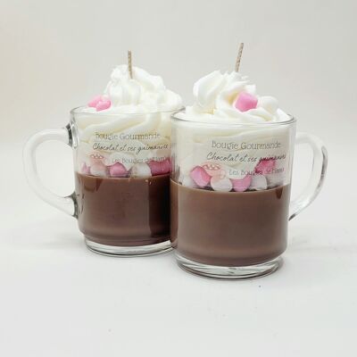 Gourmet Chocolate Candle and marshmallows