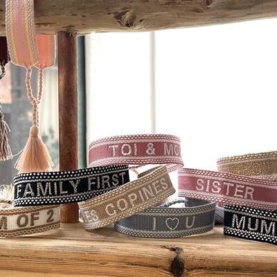 Personalized embroidered bracelet
