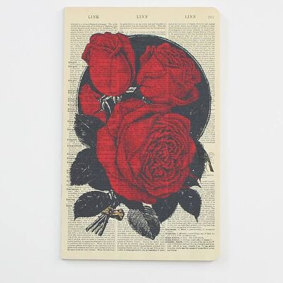 Carnet de roses rouges - Bloc-notes de roses rouges - WAN18302