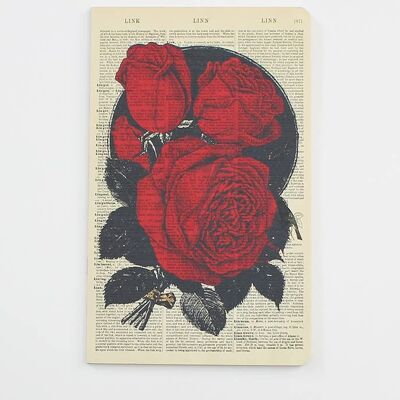 Cuaderno Rosas Rojas - Bloc de notas Rosas Rojas - WAN18302