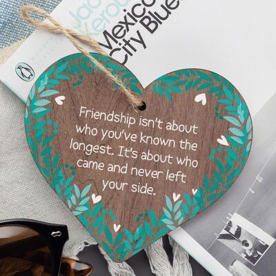 FRIENDSHIP Keepsake Plaque Hanging Sign Gift For Best Friend Birthday Christmas