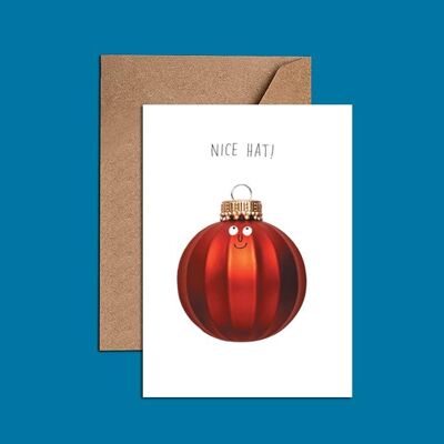 Red Bauble Christmas Card – WAC18760