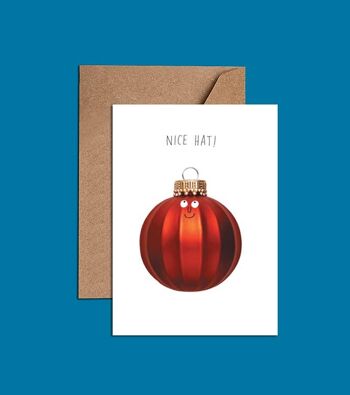 Carte de Noël Boule Rouge – WAC18760 1
