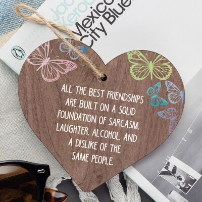 Friendship Sign Best Friend Plaque Thank You Gift Shabby Chic Heart