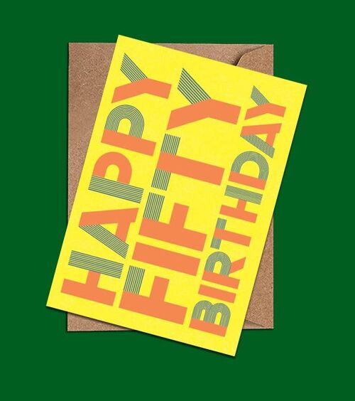 Happy Fifty Birthday card - WAC18105