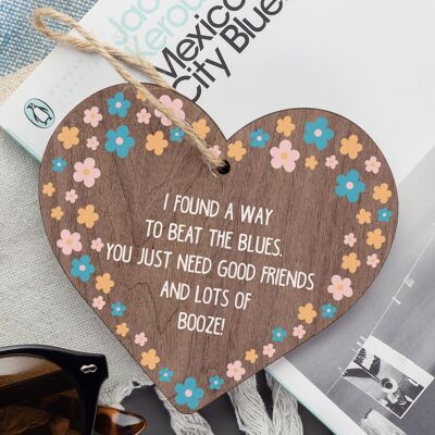 Gifts For Her Friendship Heart Alcohol ManCave Best Friend Gift Bar Kitchen Sign