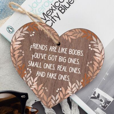 Friendship Gifts Best Friend Gift Wooden Heart Sign Birthday Christmas THANK YOU