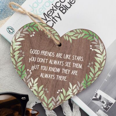Friendship Sign Gift For Best Friend Birthday Christmas Thank You Engraved Heart