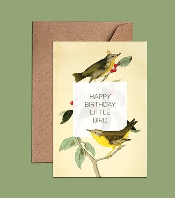 Carte Joyeux anniversaire petit oiseau – WAC18140 1