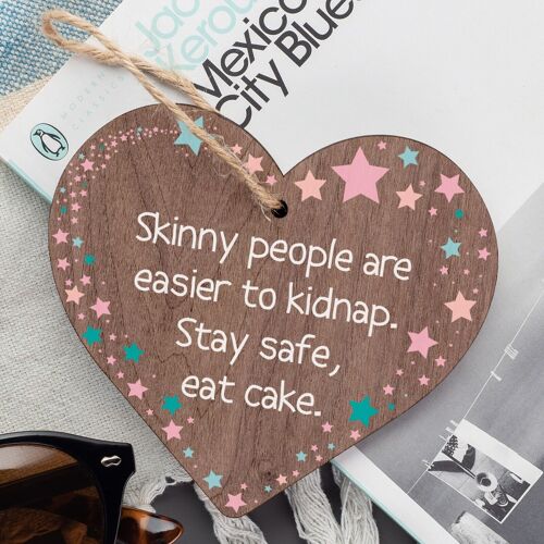 Funny Kidnap Wooden Sign Eat Cake Sign for Christmas Birthday Special Gift