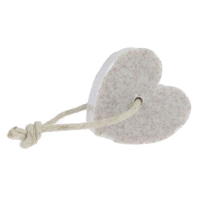 Exfoliating Soap & Sweet Almond Oil 85 gr Heart with rope
