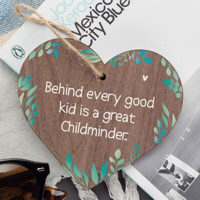 Gran regalo para niñera Corazón de madera Regalo de agradecimiento Regalo de amistad Recuerdo