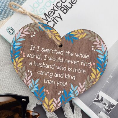 Husband Birthday Gifts From Wife Wood Heart Anniversary Valentines Gift For Him