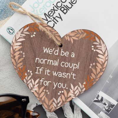 Valentines Funny Rude Gifts For Husband Boyfriend Wife Girlfriend Wooden Heart