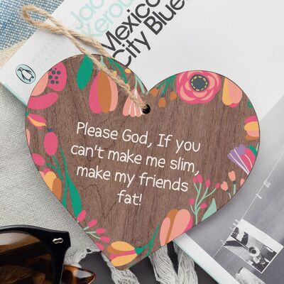 Beautiful Shabby Chic FAT DIET Friendship Friends Funny Distressed Wooden Sign