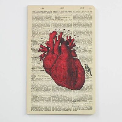 Quaderno cuore anatomico - Blocco note - Diario - WAN18301