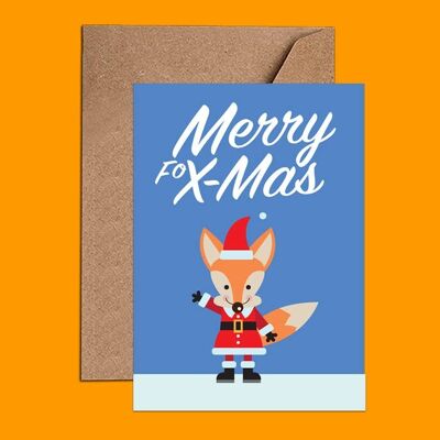 Carte de Noël Joyeux Foxmas - WAC18405